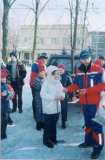 Награждение участников медалями